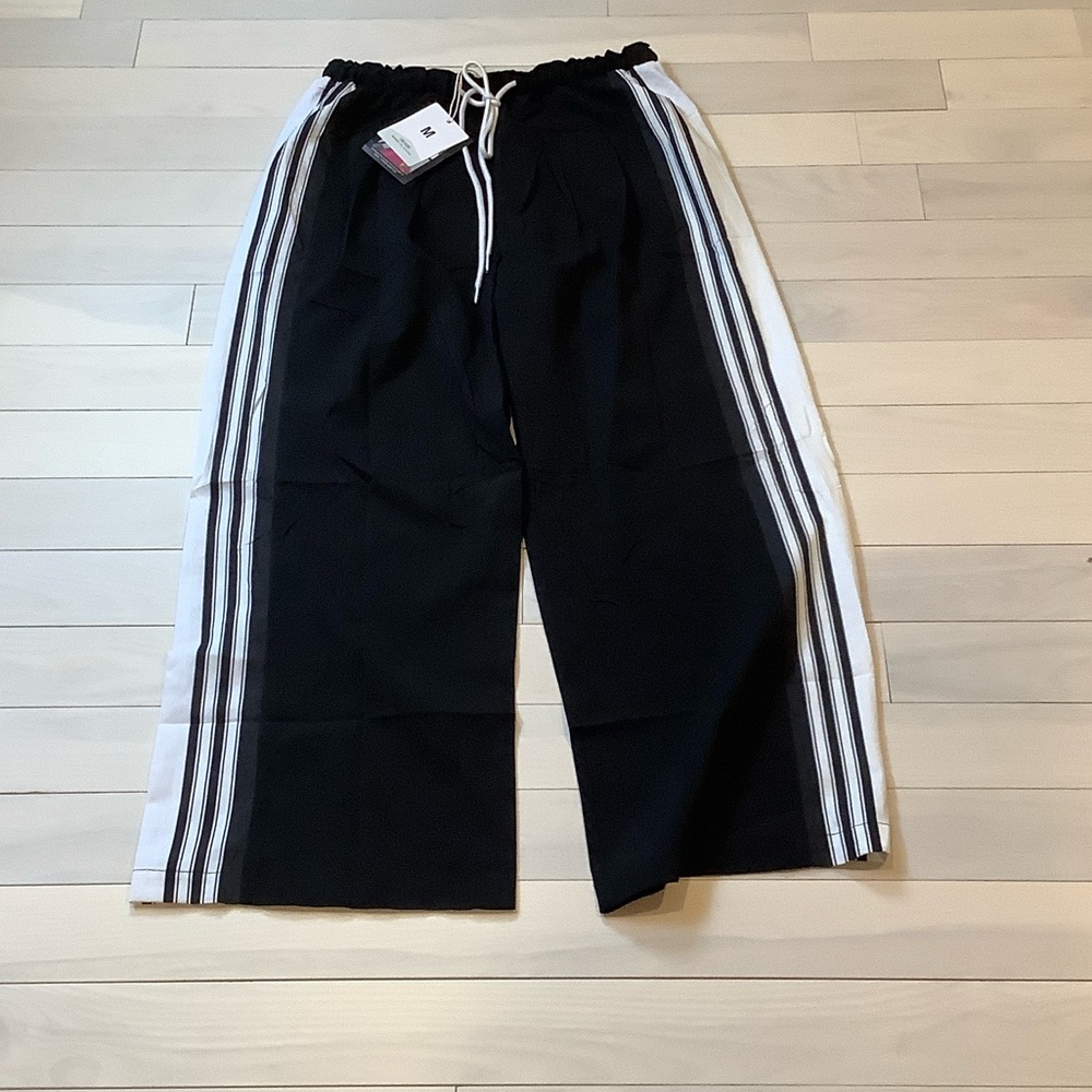 Black and White Tik Tok Track Pants